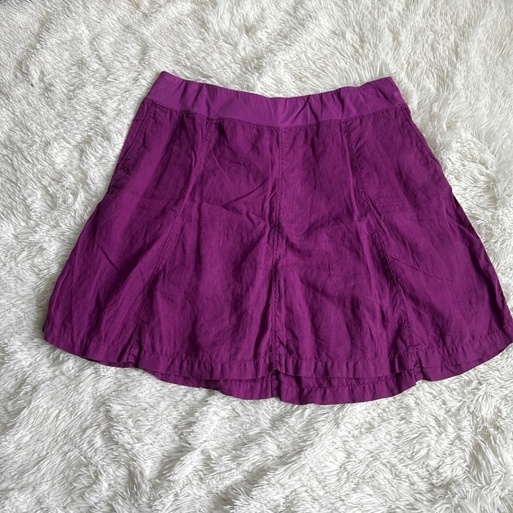 Caslon Purple Linen Skirt